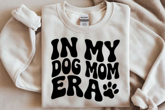 Dog Mom Era SVG PNG Retro Wavy Text: A Versatile Graphic for Crafts