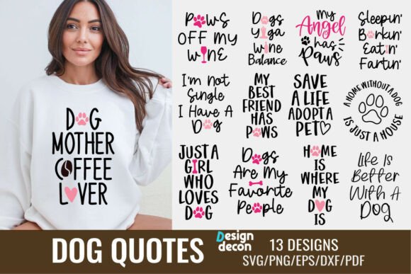 Dog Mom Quotes SVG PNG Bundle: A Must-Have Graphic Design Asset for Crafters