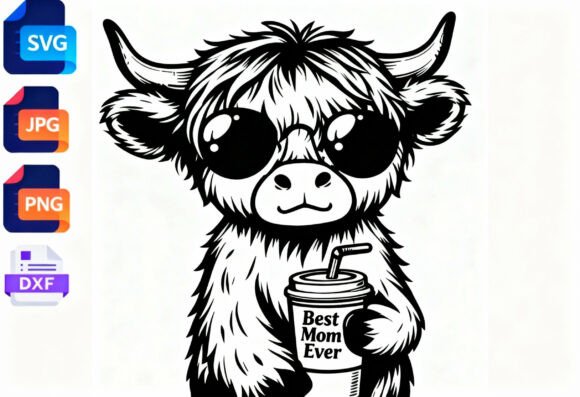Highland Cow Best Mom Ever SVG Mom Gift Review