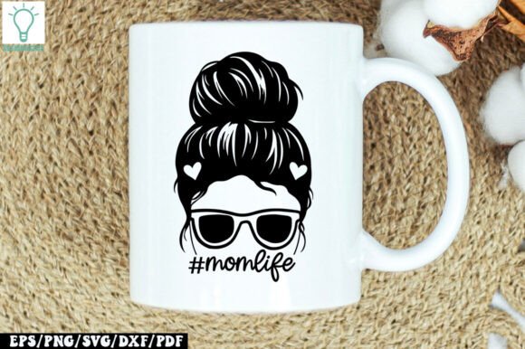 Mom Messy Bun Momlife SVG: A Graphic Design Asset for Crafting and Handmade Projects