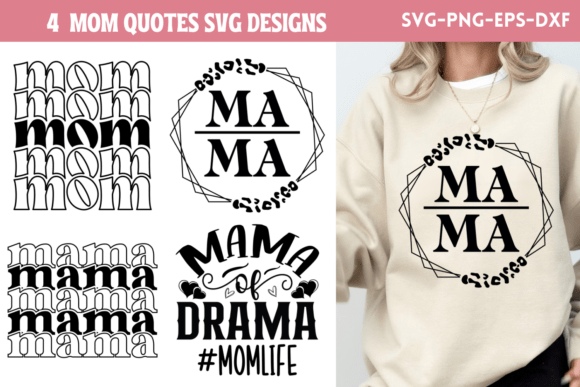 Mom Quotes SVG Bundle 2: A Versatile Graphic Design Asset for Local Business Branding