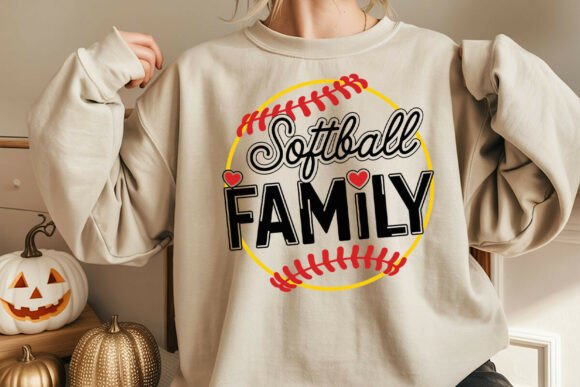 Softball Family SVG Mom Dad Shirt Design – A Versatile Graphic for Crafts