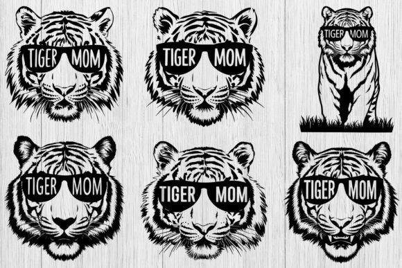 Tiger Head With Glasses Svg Bundle: A Bold Graphic for Crafts and Branding