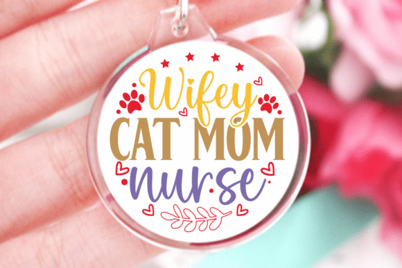 Wifey Cat Mom Nurse SVG: A Unique Graphic Design Asset for Crafts and Branding
